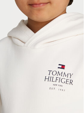 Tommy Hilfiger Majica Dugih Rukava Logo Print KB0KB09193 Bijela Regular Fit