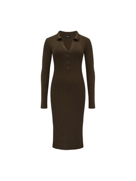 La Mania La Mania Vestito da giorno DOROTHY Marrone Classic Fit