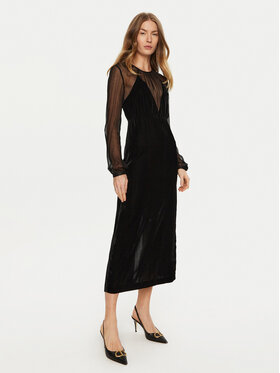 TWINSET TWINSET Kokteilinė suknelė 242TT2180 Juoda Slim Fit