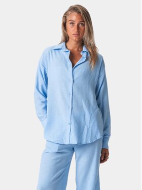 TeeShoppen TeeShoppen Koszula 'Basic Collection' Niebieski Oversize