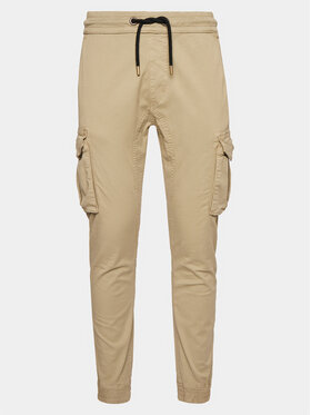 Alpha Industries Alpha Industries Jogger nohavice Twill 116202 Béžová Regular Fit