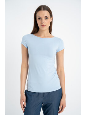CLICK CLICK Blúzka 72-011 Modrá Slim Fit