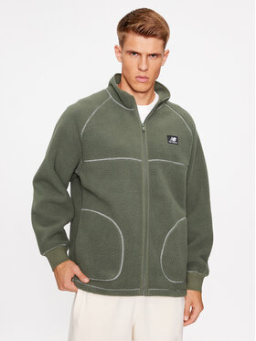 New Balance New Balance Polár kabát Athletics Polar Fleece Full Zip MJ33503 Zöld Regular Fit
