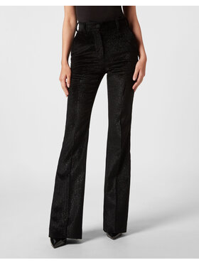 PHILIPP PLEIN PHILIPP PLEIN Spodnie materiałowe 8059 Czarny Flare Fit