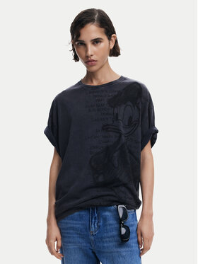 Desigual Desigual T-Shirt Donald 25SWTKAH Szary Loose Fit