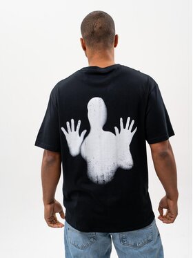 MyStars MyStars T-Shirt Koszulka Z Krótkim Rękawem Oversize Męska Czarna MyStars Creepy M Czarny Oversize