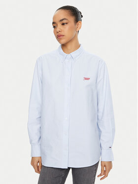 Tommy Jeans Tommy Jeans Marškiniai DW0DW19358 Žydra Relaxed Fit