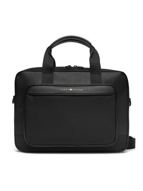Tommy Hilfiger Tommy Hilfiger Geantă pentru laptop Th Foundation Computer Bag AM0AM13626 Negru