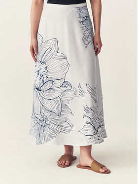 TATUUM TATUUM Spódnica maxi TOSITA Biały A-Line Fit