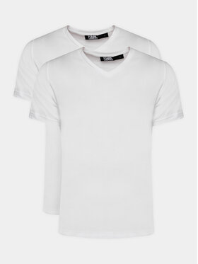KARL LAGERFELD KARL LAGERFELD Komplet 2 t-shirtów 765001 500298 Biały Slim Fit