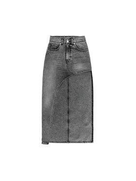 MissDenim MissDenim Spódnica jeansowa Maxi Szary Slim Fit