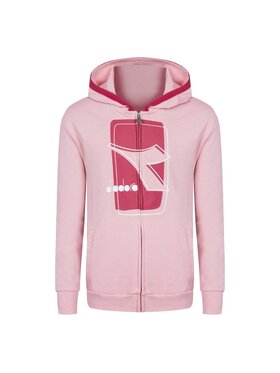 Diadora Diadora Komplet dresowy DIADORA JU. TRACKSUIT HOODIE FZ ELEMENTS Różowy Regular Fit