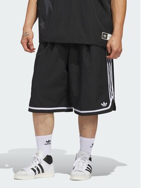 adidas adidas Szorty materiałowe 158753 Czarny Loose Fit
