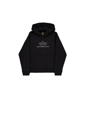 Alpha Industries Alpha Industries Mikina Basic Big Logo TPU Hoodie Čierna Regular Fit