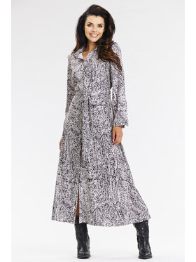 Awama Awama Sukienka koszulowa A665 Czarny Basic Fit