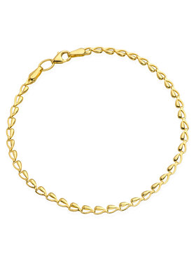 Fugart Fugart Bransoletka Bransoletka z żółtego złota serca FUG2-25-B00524-2 Złoty