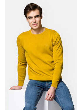 Lancerto Lancerto Sweter Jason SW073222000076 Żółty Regular Fit