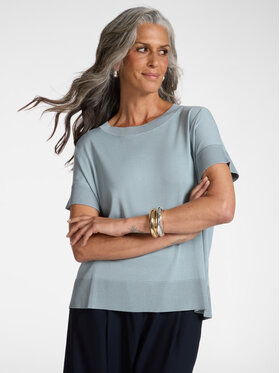 Elena Mirò Elena Mirò Sweter M606Z000748N0A4 Turkusowy Regular Fit