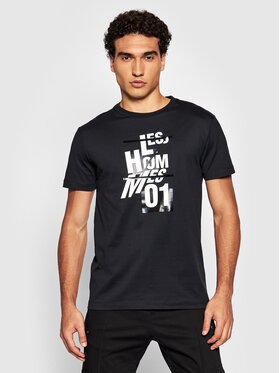 Les Hommes Les Hommes T-Shirt LLT204721P Černá Relaxed Fit