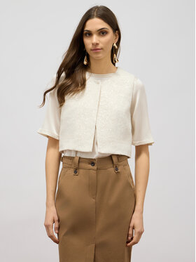 Oltre Oltre Marynarka L032R000044N021 Biały Regular Fit