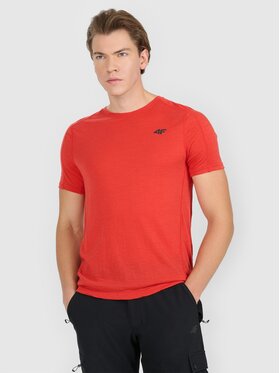 4F 4F Košeľa 4FWAW25TFTSM1526-62S Červená Regular Fit