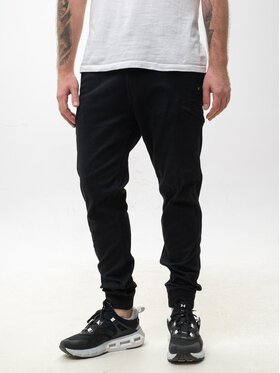 MyStars MyStars Spodnie materiałowe joggery Klasyczne 6 kieszeni 36 Czarny Regular Fit