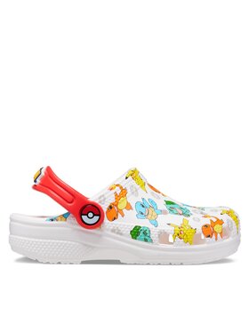 Crocs Crocs Šlepetės Classic Pokemon Clog Kids 207739 Balta