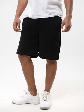 Urban City Urban City Szorty materiałowe Klasyczne bez nadruków Polskie 132255 Czarny Regular Fit
