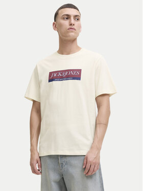 Jack & Jones Jack & Jones Tričko Rinwood 12283628 Krémová Regular Fit