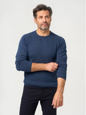 Willsoor Willsoor Sweter 71421 Niebieski Anatomic Fit