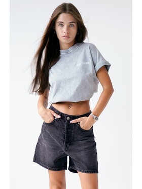 MissDenim MissDenim Szorty jeansowe Baseline Midi Shorts Czarny Regular Fit