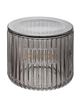 MIAhome MIAhome Pojemnik szklany łazienkowy Glass szary Szary