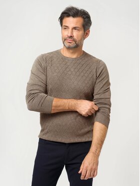 Willsoor Willsoor Sweter 71422 Brązowy Active Fit