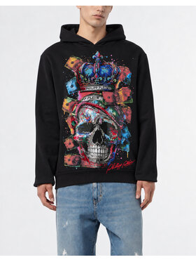 PHILIPP PLEIN PHILIPP PLEIN Mikina 31393 Černá Regular Fit