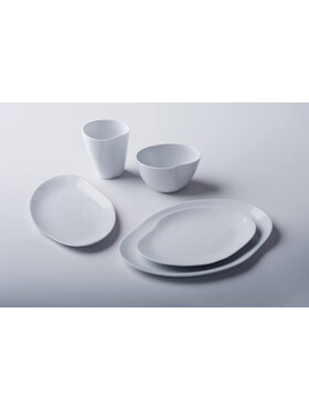 Ćmielów Design Studio Ćmielów Design Studio Komplet talerzy Craft Biały