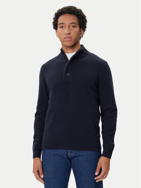 Barbour Barbour Džemper Patch Half Zip MKN0585NY91 Tamnoplava Regular Fit