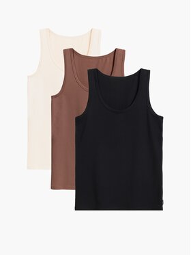 Atlantic Atlantic Top basic Brązowy Regular Fit