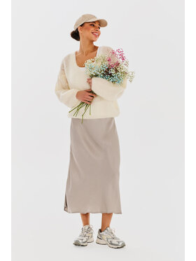 NAOKO NAOKO Kardigan Ivory Echo Zielony Oversize