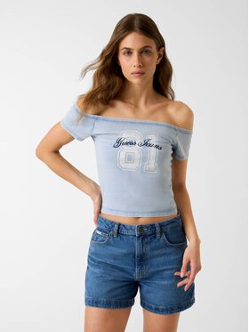 Guess Jeans Guess Jeans T-Shirt 182040 Niebieski Classic Fit