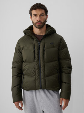 4F 4F Kurtka puchowa CITY JACKETS Khaki Regular Fit
