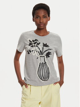 Desigual Desigual T-Shirt Shadow 24WWTK11 Γκρι Regular Fit