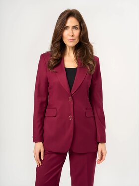 Willsoor Willsoor Marynarka 68261 Bordowy Slim Fit