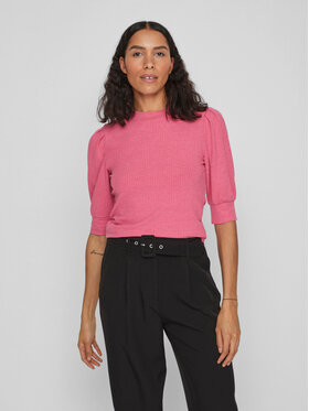 Vila Vila Блуза Felia 14079537 Розов Slim Fit