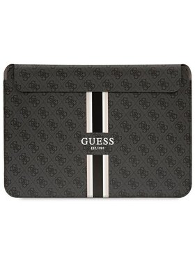 Guess Guess Etui na laptopa 4G Printed Stripes Czarny