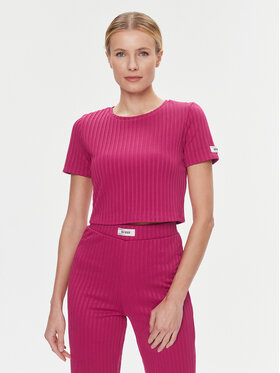Guess Guess Tricou Anneka Crop Tee V4RI02 KC2U2 Violet Cropp Fit