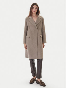 ViCOLO ViCOLO Вълнено палто TF0073 Кафяв Regular Fit