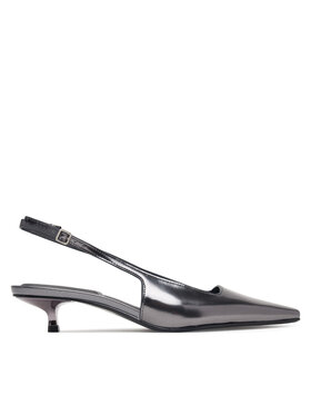 Calvin Klein Calvin Klein Tacones Kitten Heel Pump Sling Mirr Lth HW0HW03275 Hõbedane