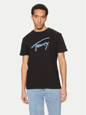 Tommy Jeans Tommy Jeans Tricou Signature DM0DM21109 Negru Regular Fit