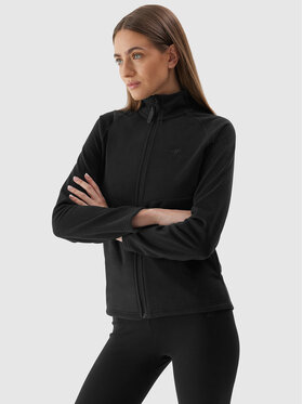 4F 4F Fleecejacke 4FAW23TFLEF146 Schwarz Regular Fit