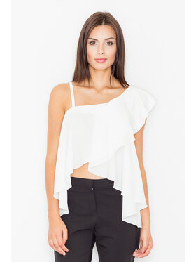 FIGL FIGL Bluzka M479 Écru Regular Fit